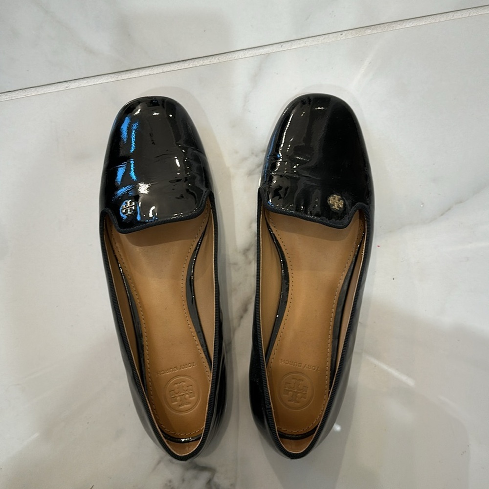 Tory Burch “Samantha” patent leather black loafers shoes flats - Picture 12 of 12